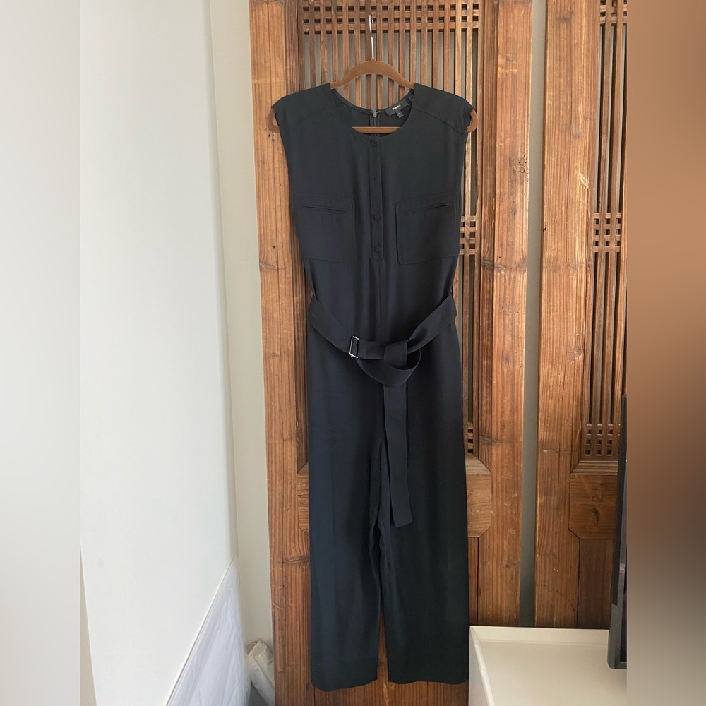 Theory Cargo Jumpsuit Flat Twill